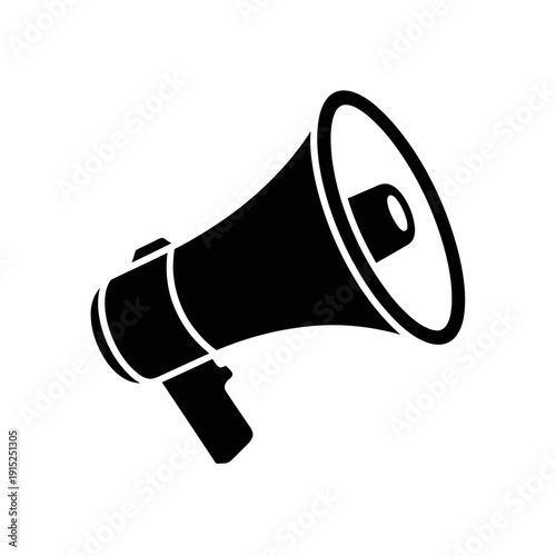 Silhouette of a megaphone icon