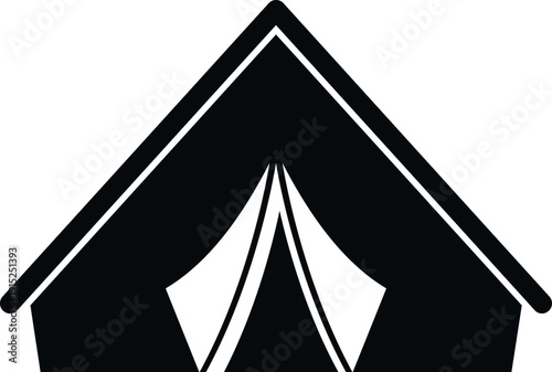 Camping tent icon symbolizing shelter, recreation, and wilderness exploration
