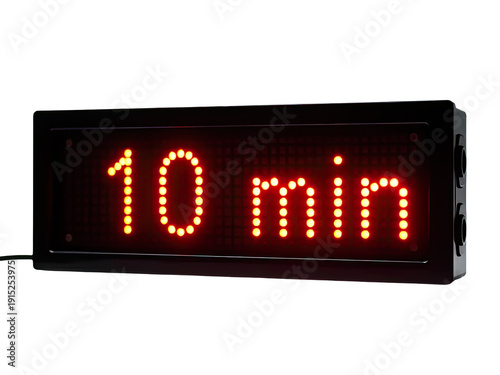 A close-up shot of a stopwatch with the hands showing 10 minutes