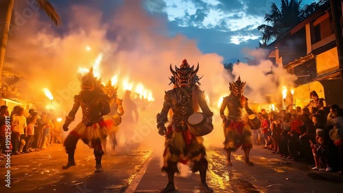 Traditional Balinese Kecak Fire Dance Performance.