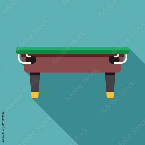 Billiard table with pockets for leisure game in a flat design illustration