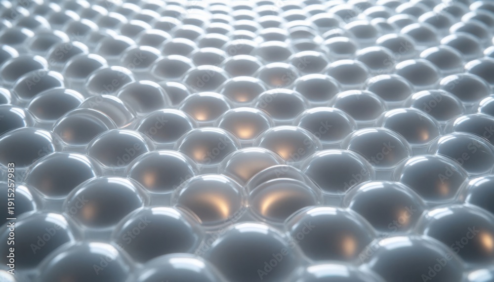 Obraz premium Glossy white spheres pattern