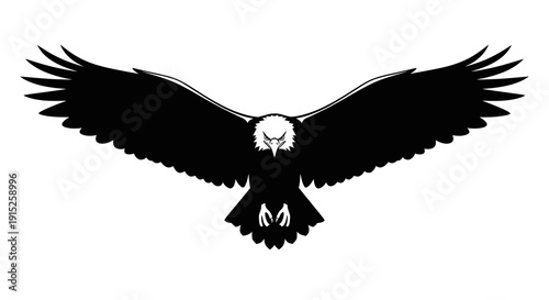 Black silhouette illustration of a bird in flight for World Wildlife Day with a clean white background.