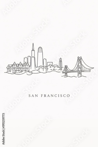 San Francisco line skyline
