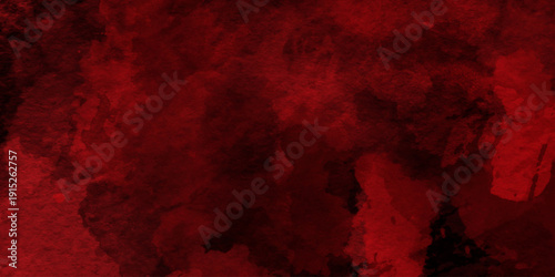 Grunge background with red paint. red dark stucco wall background. red and black watercolor marble texture.