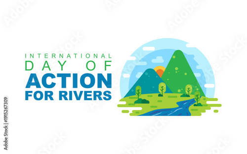 Wallpaper Mural Vector graphic of International Day of Action for Rivers ideal for International Day of Action for Rivers celebration. Torontodigital.ca