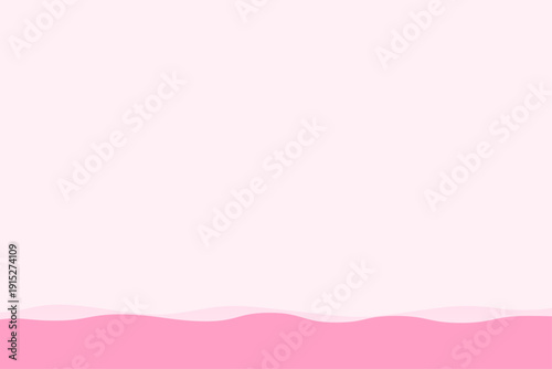 やさしいピンクの波ライン背景（シンプルでかわいい余白デザイン）

