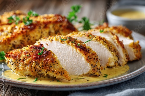 Wallpaper Mural Photorealistic Close Up of Air Fried Chicken Fillets with Golden Crispy Coating Torontodigital.ca