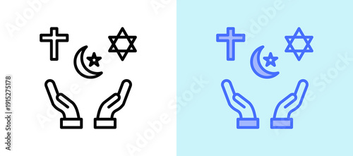 Freedom Of Religion whitegreen icon