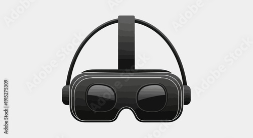 Virtual Reality Headset Modern Design Closeup.