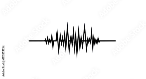 Sound Wave Signal Graph Illustration Design.