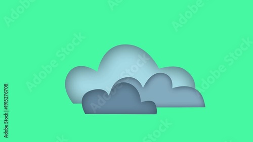 dark clouds gather vector animation on transparent background