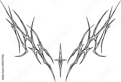 Tribal Cybersigilism tattoo design