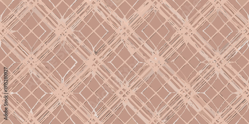 Abstract geometric pattern with diamond shapes in muted pink tones