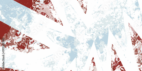 Abstract representation of the united kingdom flag with distressed textures