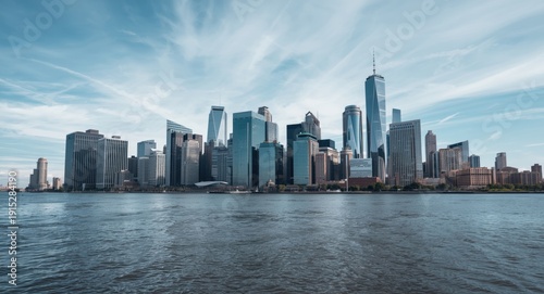 Wallpaper Mural Urban waterfront skyline featuring digital blockchain cryptography display Torontodigital.ca