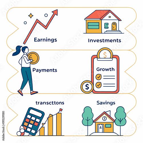 Digital income system earnings investments payments growth savings transactions
