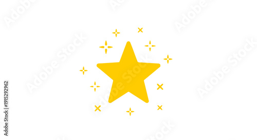 Golden Star Sparkle Icon