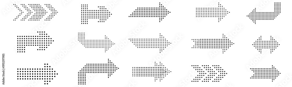 custom made wallpaper toronto digitalDoted arrow icons.  Arrow icon. Vector illustration.