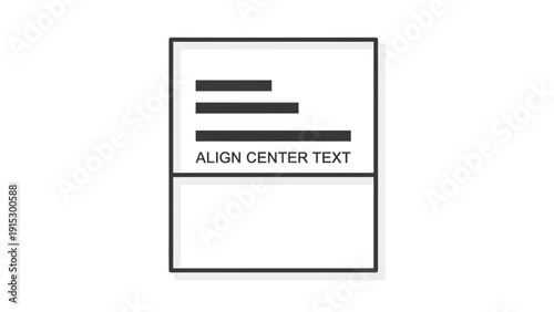 Text Alignment Template with Centered Text.