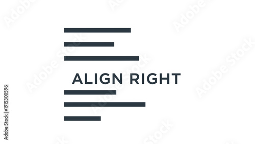 Align Right Text Formatting Graphic Design.