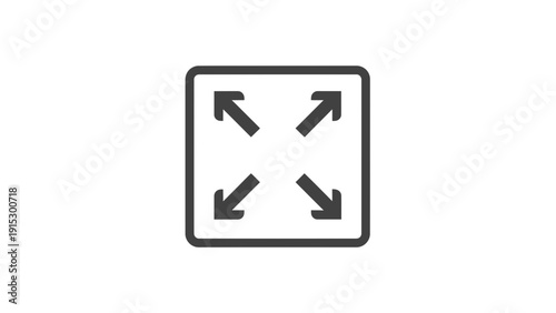 Square Icon with Four Arrows Inside.