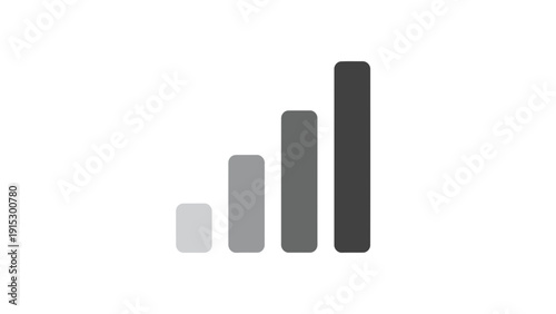 Grayscale Bar Graph with Four Bars.