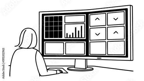 Dark Blue System Monitoring Dashboard Abstract Background – Modern Corporate Tech 8K