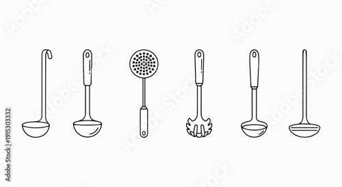 Photos A variety of kitchen utensils including a lemon squeezer, melon baller, and pota