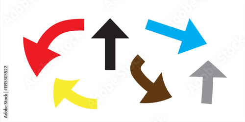 Recycling vector icon, Recycling icon vector in trendy flat style. Set elements in colored icons. Recycling icon image, Recycling icon illustration isolated on white background