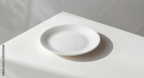 white plate resting on a so...