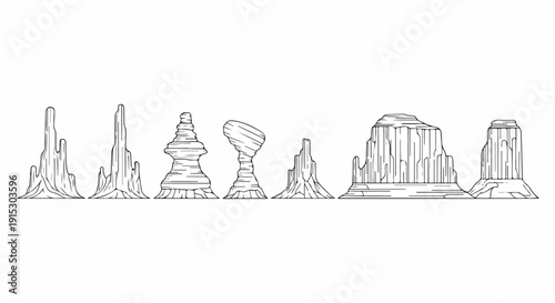 A collection of iconic landmarks and skylines from around the world Vector
