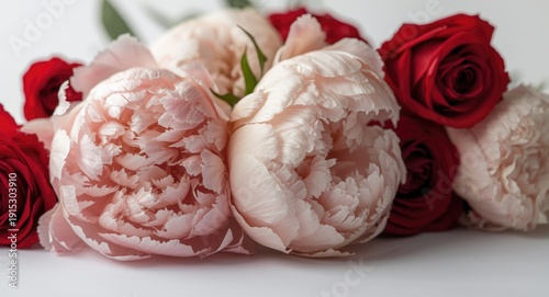 Graceful peonies alongside ...