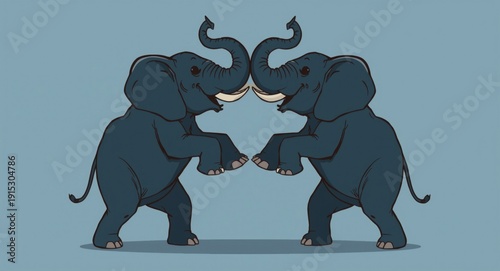 Cartoon style silhouette of...