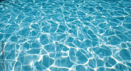 Reflective light blue pool ...