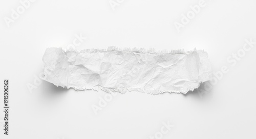 Torn paper scrap with rough...