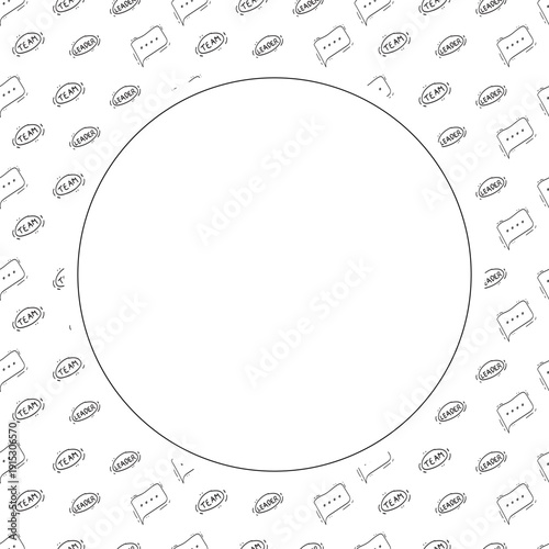 Doodle business plan circle frame, startup growth idea element background