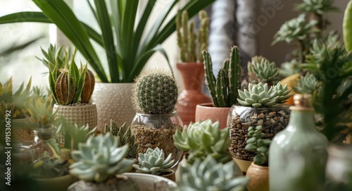 Vibrant indoor garden displ...