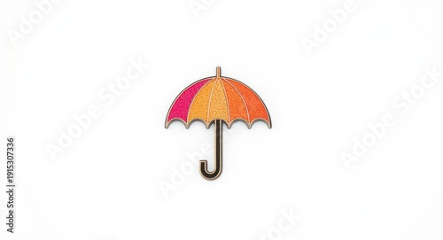 Vibrant cartoon umbrella em...