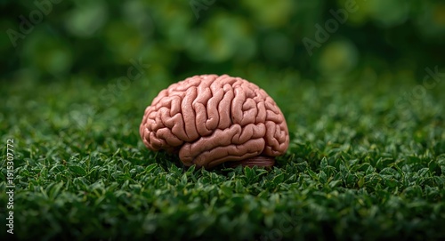 Brain image placed on verda...