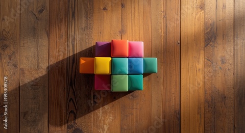 collection of colorful cube...