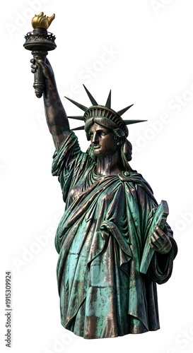 
Statue of Liberty Oxidized Copper Patina Sculpture 3D Render - American Freedom Icon, NYC Landmark Monument, Patriotic Symbol Statue, USA National Heritage, Liberty Torch Figure, New York Collectible