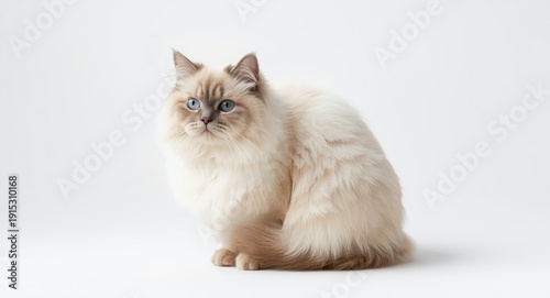 Isolated white backdrop fea...