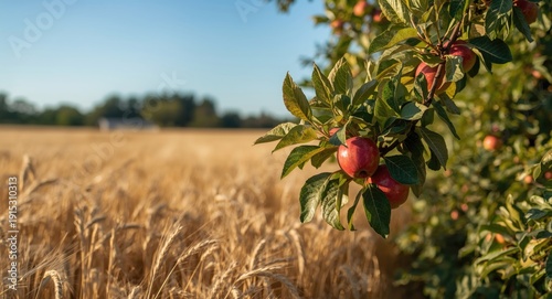 An apple tree branch bursti...