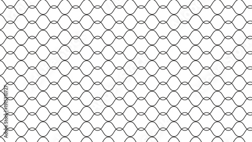 Geometric Wave Pattern Black and White Design