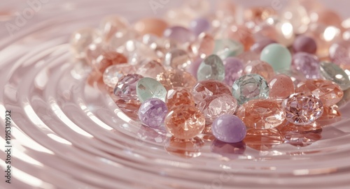 Pastel shaded natural gemst...