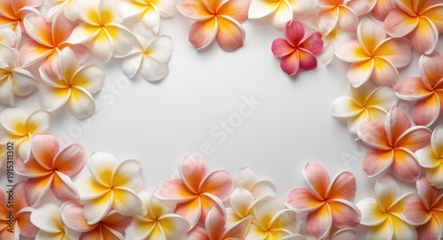 Colorful frangipani blossom...