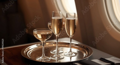 Elegant glassware of champa...