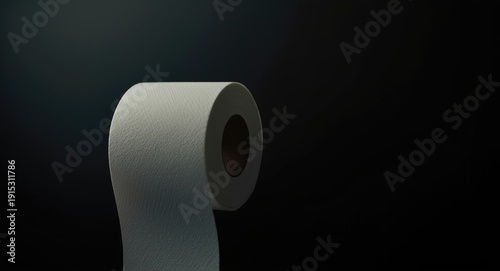 White toilet paper roll aga...