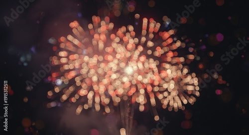 Radiant fireworks bursting ...